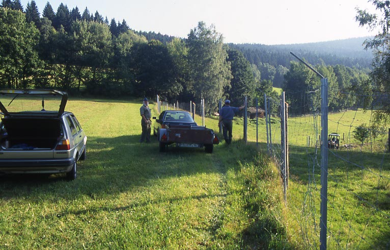 Schutz des Wildgeheges Schutz eines Wildgeheges durch Winkelaufsätze