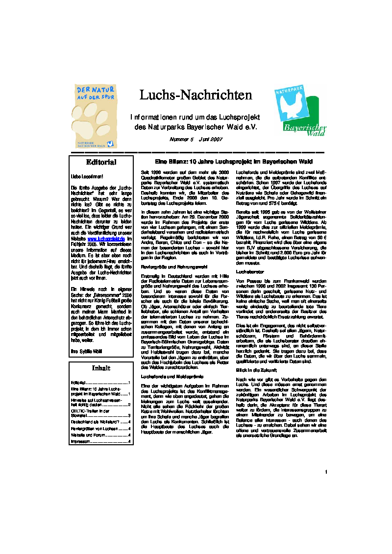 Luchs-Nachrichten 5