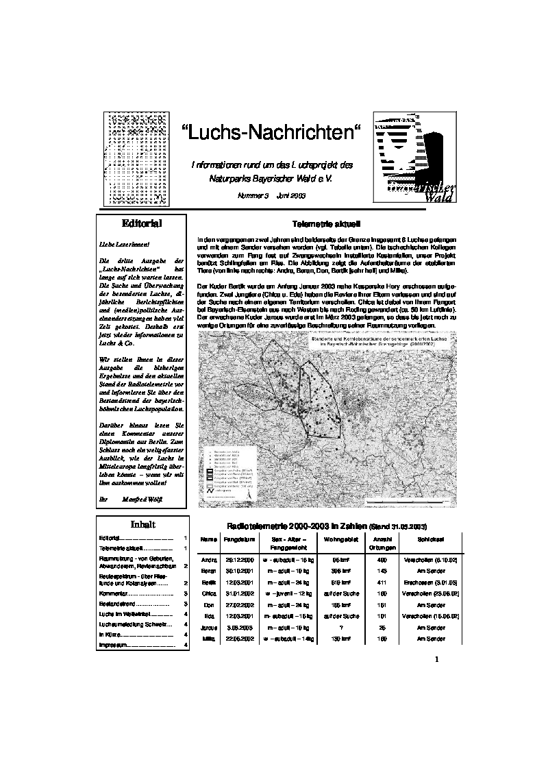 Luchs-Nachrichten 3