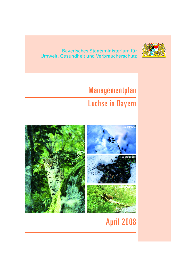 Managementplan "Luchse in Bayern" (2008)