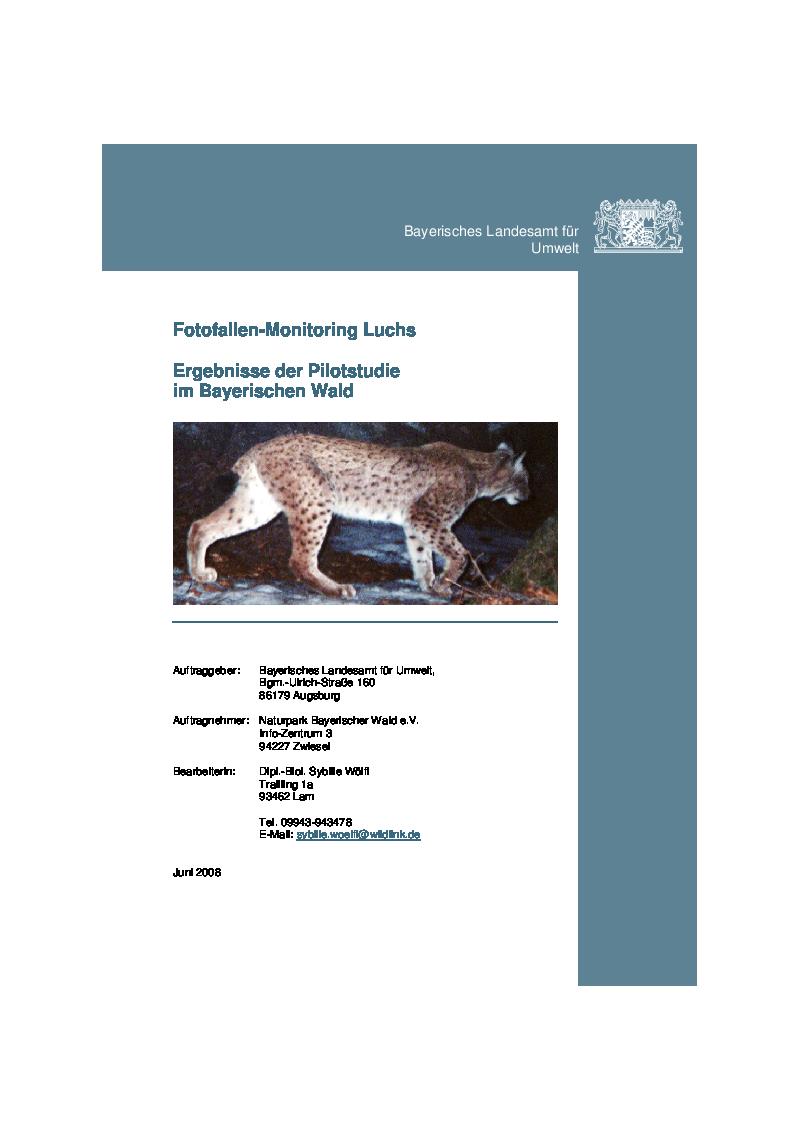 Fotofallen-Monitoring Luchs